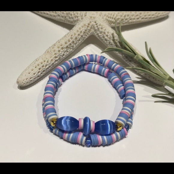 Clay bead stretch bracelet - Picture 3 of 5